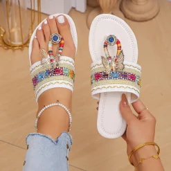 Radiant Wanderer Sandals - Sparkle with every step, designed for the free-spirited woman who loves comfort and standout style